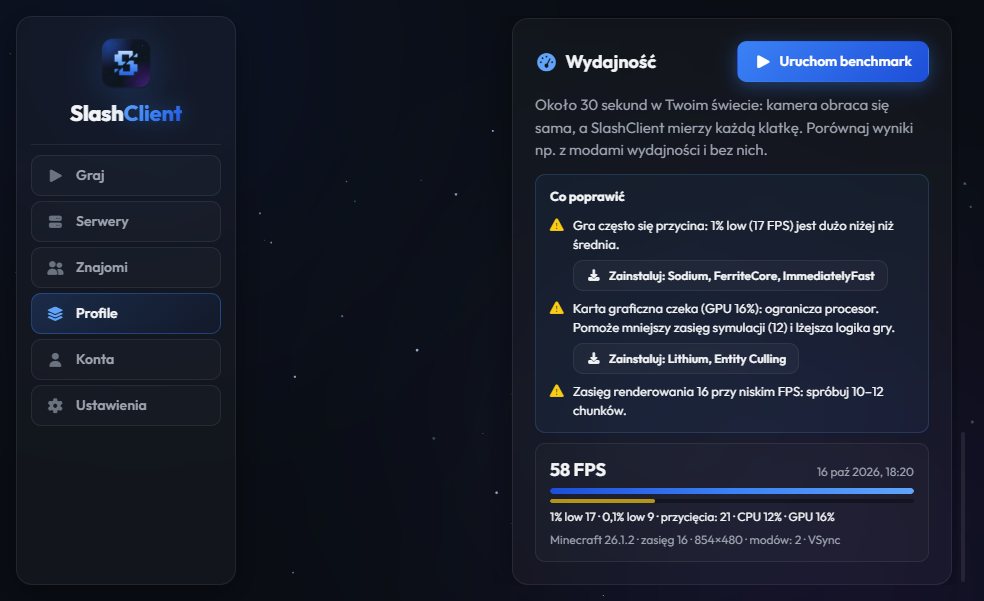 Porady po benchmarku w launcherze